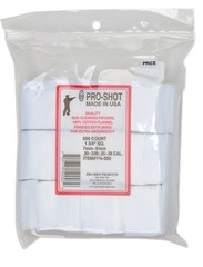 Pro-Shot 134500 Cleaning Patches .38/ 6mm/ 7mm Cal 1.75″ Square Cotton Flannel 5