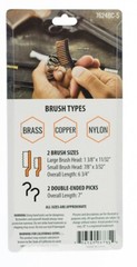 SE 5pc Gun Cleaning Set Brass, Copper, Nylon and 2 picks 7″ long – 7624BC-5