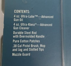 Gunslick Pro 61016 .38/.357 CAL 9mm Master Gun Care Kit, Preowned #31