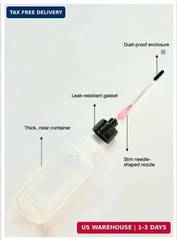 Hicet 2 Bottles -1 OZ Size Bottles with Stainless Needle tip for All Your Gun Oi