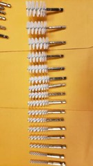 industriaL tube cleaning brush set 1/4”hex 5 piece 8,11,13,15,19mm White nylon