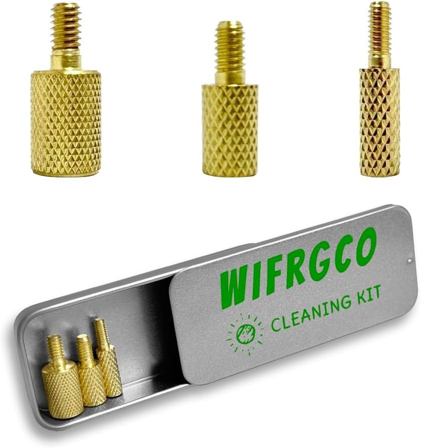3 Pack Gun Cleaning Rod Adapter Set, Brass Male/Female, .22 Rifle & 12 Gauge