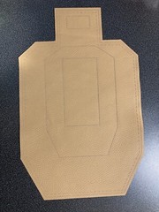 Premium Leather Gun Mat Custom Target Silhouette 14”x9”