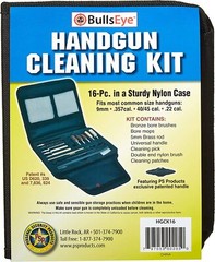 BullsEye 16Pc Univ. Handgun Cleaning Kit in Nylon Case@Below Wholesale Costs