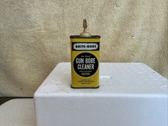 Vintage Brite-Bore Gun Bore Cleaner Solvent Tin Can Partial Contents 4oz