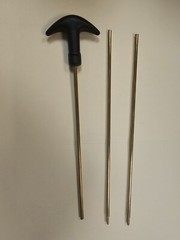 8-32 Gun Pistol Rifle Brass Rod kit 2 ea 10-1/2′ rods n 1 ea 9” rod with handle