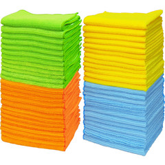 Simple Houseware Microfiber Cleaning Cloth 50 Pack 12 X 12 4 Colors Hc-01A-4