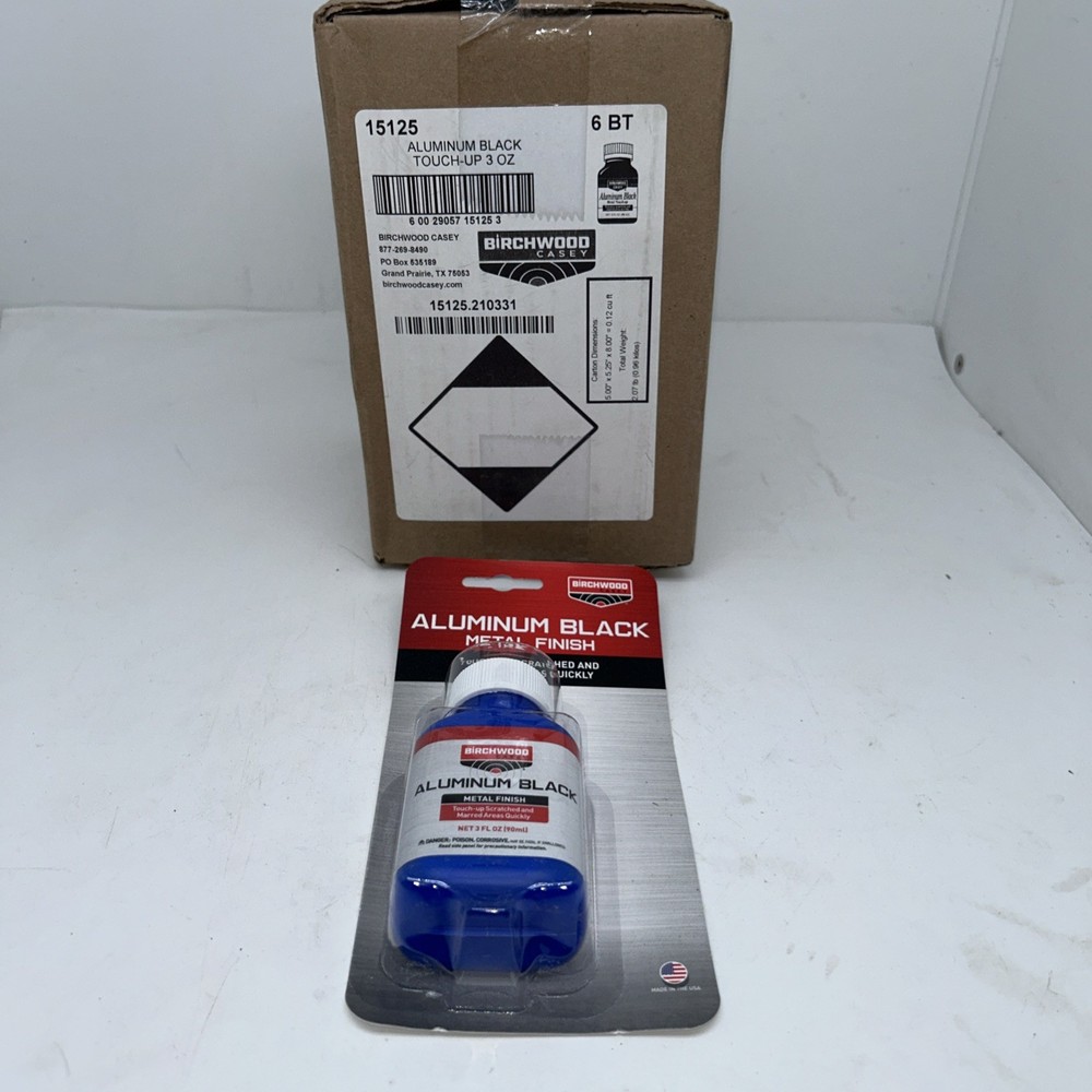 (6) Birchwood Casey Aluminum Black Metal Finish Touch-Up 3 oz-15125 Sealed