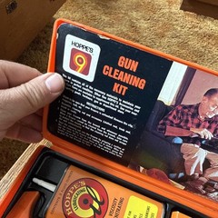 VINTAGE Hoppe’s No. 9 Gun Cleaning Kit In Case Cardboard Sleeve Oil Can Patches