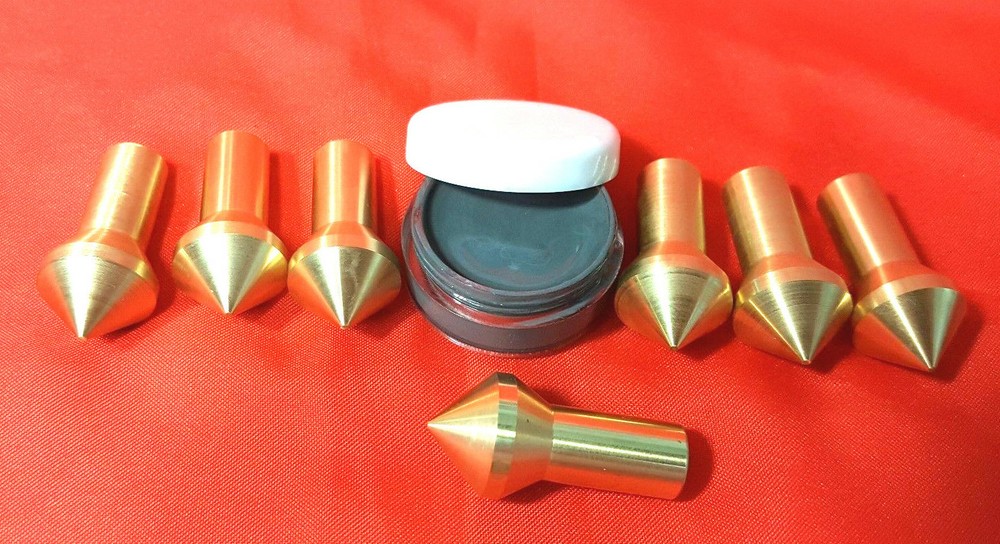Gunsmith Tools – 7 Brass Muzzle Laps – Rifle Or Pistol Crowning+Lapping Compound