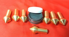 Gunsmith Tools – 7 Brass Muzzle Laps – Rifle Or Pistol Crowning+Lapping Compound