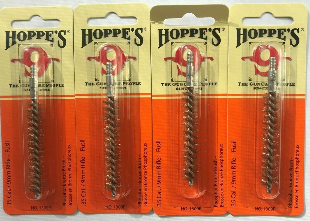 4 Hoppe’s Gun Cleaning Brushes .35 caliber
