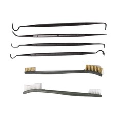 Lyman 04038 Pick & Brush Gun Firearm Cleaning 6 Piece Set w/ Brass/Nylon Brushes