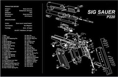 11”x17” For Sig Sauer P220 Gun Pistol Cleaning Mat Mouse Pad Man Dad father Gift