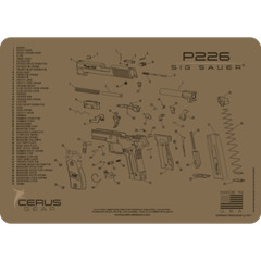 Cerus Gear For Sig Sauer P226 P 226 9mm .40 Armorers Gun Cleaning Bench Mat FDE