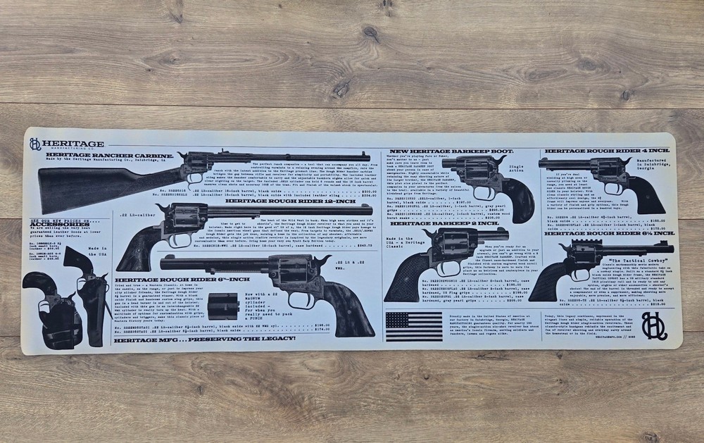 NEW LARGE Heritage Rough Rider Rancher Barkeep 12″ X 36″ Bench Cleaning Mat