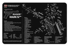 TekMat TEKR17RUGERMK4 Ruger Mark IV Cleaning Mat Black/White Rubber 11″x17″ Ruge