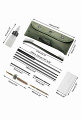 10PC .223 5.56 Rifle CLEANING KIT Bronze CHAMBER BRUSHES Storage Carry Case