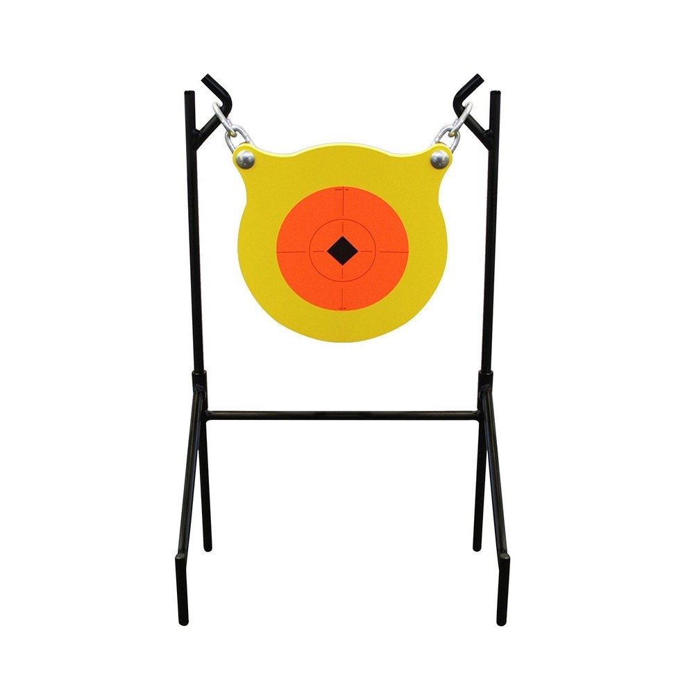 AR500 Steel Shooting Gong Target 0.5″ Thick 9.5″ Dia – w/ Stand & Hardware