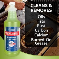 Griddle-Whiz 3 Piece Griddle Cleaning Kit | Liquid Cleaning Combo Kit – 3 Pcs