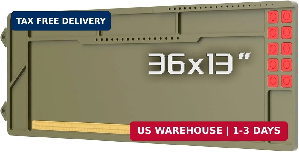 Large Gun Cleaning Mat for Rifle Shotgun Pistol, Magnetic Cleaning Pad for All G