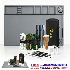 162PCS Gun Cleaning Kit For 5.56/9mm/12GA Bore Cleaning Supplies w/ Non-slip Mat