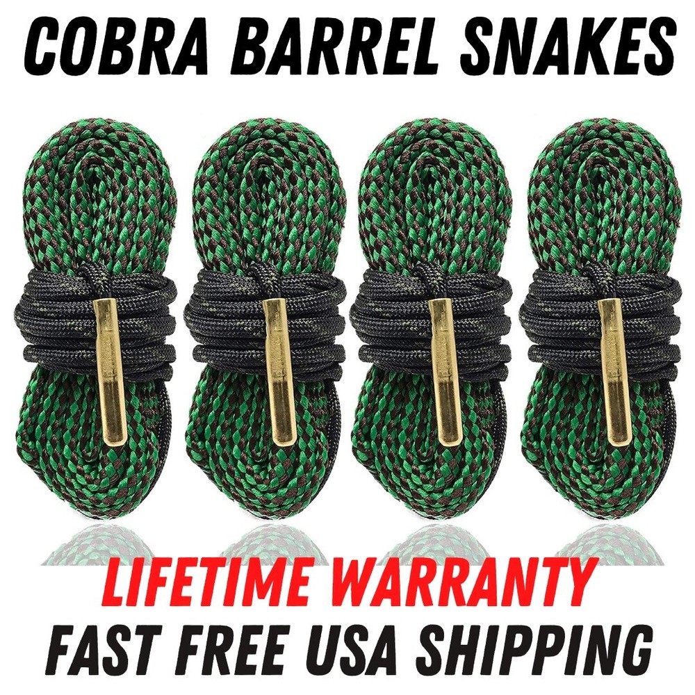 4 Pack Gun Bore Cleaning Rope Kit – Lifetime Warranty – Cobra Barrel Snakes