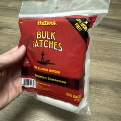 NEW Outers All Gauge Shotgun Bulk Cotton Patches Cleaning 200 Patches 3″ x 3″