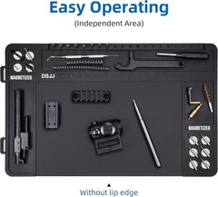 Gun Cleaning Mat Premium Magnetic Pad W/ Organizer Parts Tray Anti-Slip