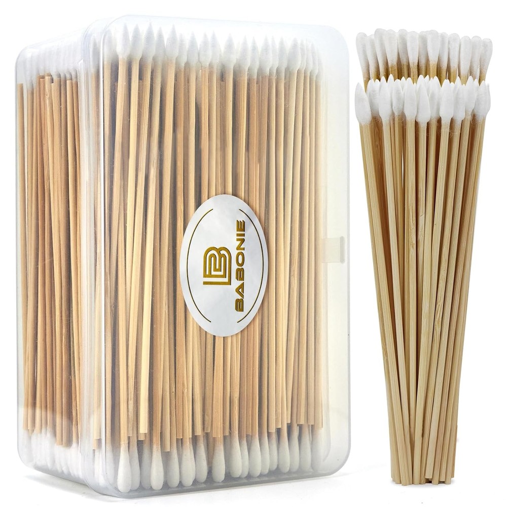 Gun Cleaning Swabs 6 Inch Bamboo Handle Pistol Swabs 500/1000PCS Tools