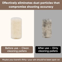 .177 Caliber Cotton Felt Cleaning Pellets, 300 Counts with Storage Box,