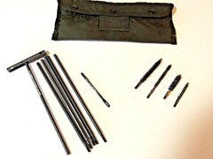 Case Maintenace Military Rifle Gun Cleaning Rod Set, Brushes Kit in Pouch