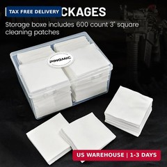 1800/1000/600 Gun Cleaning Patches – 2″ and 3″ Pre-Cut Cleaning Patch for Firear