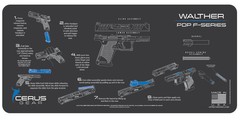 Walther PDP F Series Instructional Jumbo 12″ X 27″ Gun Cleaning Mat
