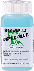 Brownells Oxpho-Blue Liquid Gun Blue, Cold Bluing 4 Fl Oz (Pack of 1), Blue