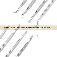 20 Pcs Gun Cleaning Brushes & Picks Kit Set Brass Steel Nylon Double Ended Gun C