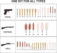 New Universal Gun Rifle Pistol Handgun Shotgun Firearm Cleaning Kit Set w/Case