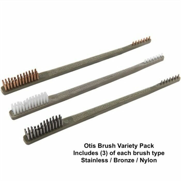 Otis Arms Gun Cleaning Brushes – 9 PC Variety Pack – Made In USA