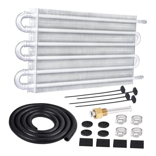 Silver 5/16″ Universal 6 Pass Kit for Transmission Oil Cooler Tube & Fin Kit