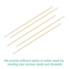 Gun Cleaning Swabs 6 Inch Cotton Bamboo Handle Gun Cleaning Q Tips Firearm