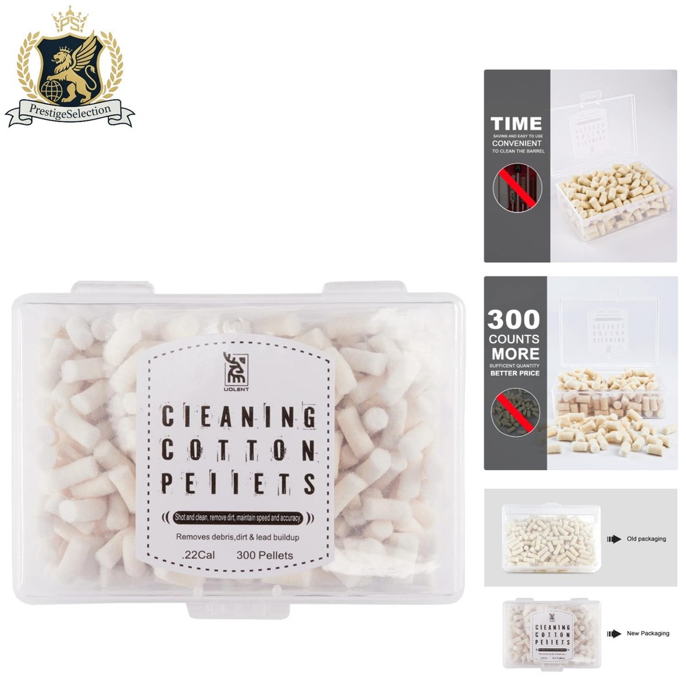 .22 Caliber 300 Count Cleaning Wool Pellets with Storage Box – Gun Maintenance