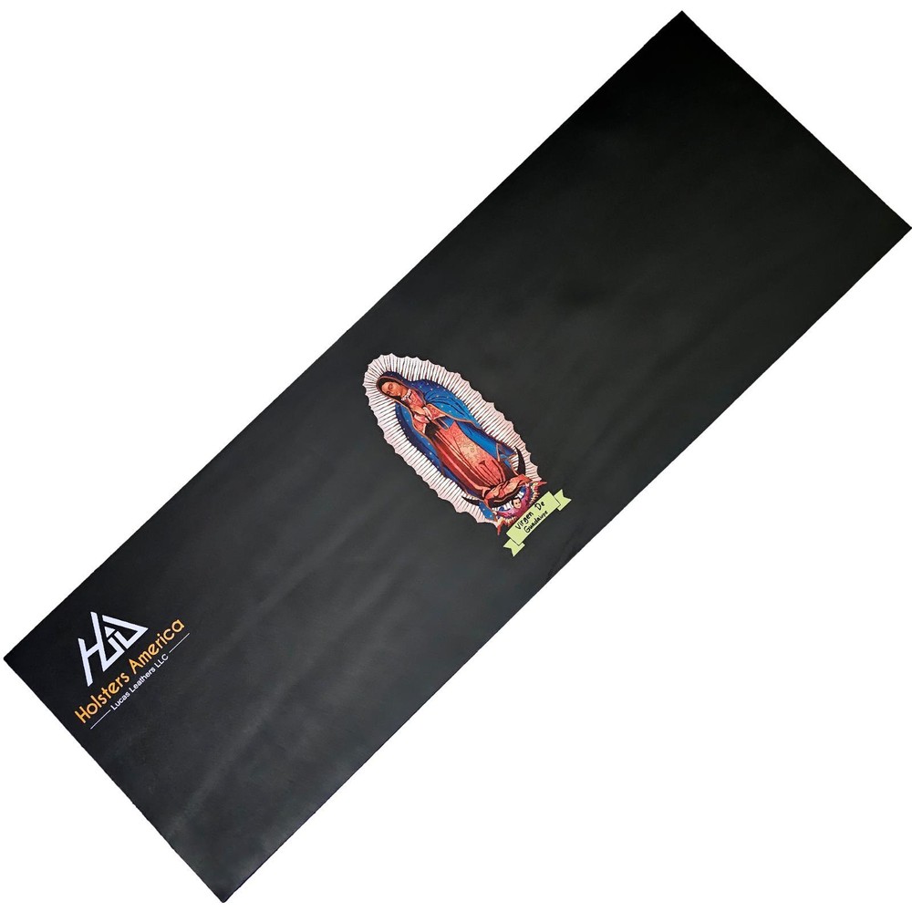 Pistol LEATHER Mat GUN Rifle CLEANING leather MAT Virgin Mary measures 12″ X 36″