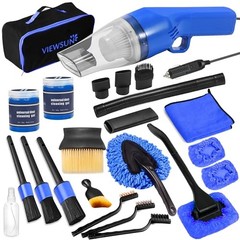 18PCS Car Cleaning Kit, Car Interior Detailing Kit with High Power Blue