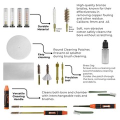 Tactical Gun Cleaning kit + Gun Cleaning mat – All-in-one Handgun Cleaning Ki…