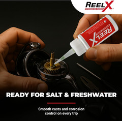 Reelx Fishing Reel Lubricant, Extreme-Pressure Anti-Corrosion Oil for Bearings,