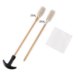 .20 .12Ga Shotgun Cleaning Kit with T-Handle Cleaning Rods Converter Brushes Mop
