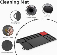 “Pistol Gun Cleaning Mat, Magnetic Anti-Slip Rubberized Mat with Organizer Parts