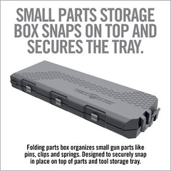 XX Large Black Gun Cleaning Kit Oil Resistant Workbench Mat with Organizer Tray