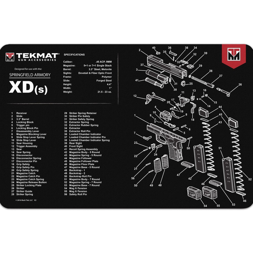 TekMat Original Gun Cleaning Mat – 17″ X 11″ – Springfield Armory XD-S