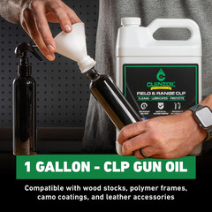 Field & Range Gun Oil CLP – 1 Gallon Plastic Jug with 2 Spray Bottles & Funnel |